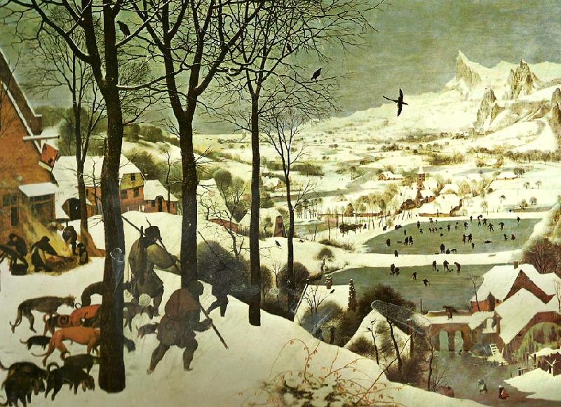 Pieter Bruegel jagarna i snon, januari oil painting image